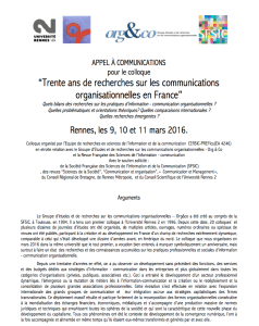 Appel à communications : Trente ans de recherches sur les communications organisationnelles en France